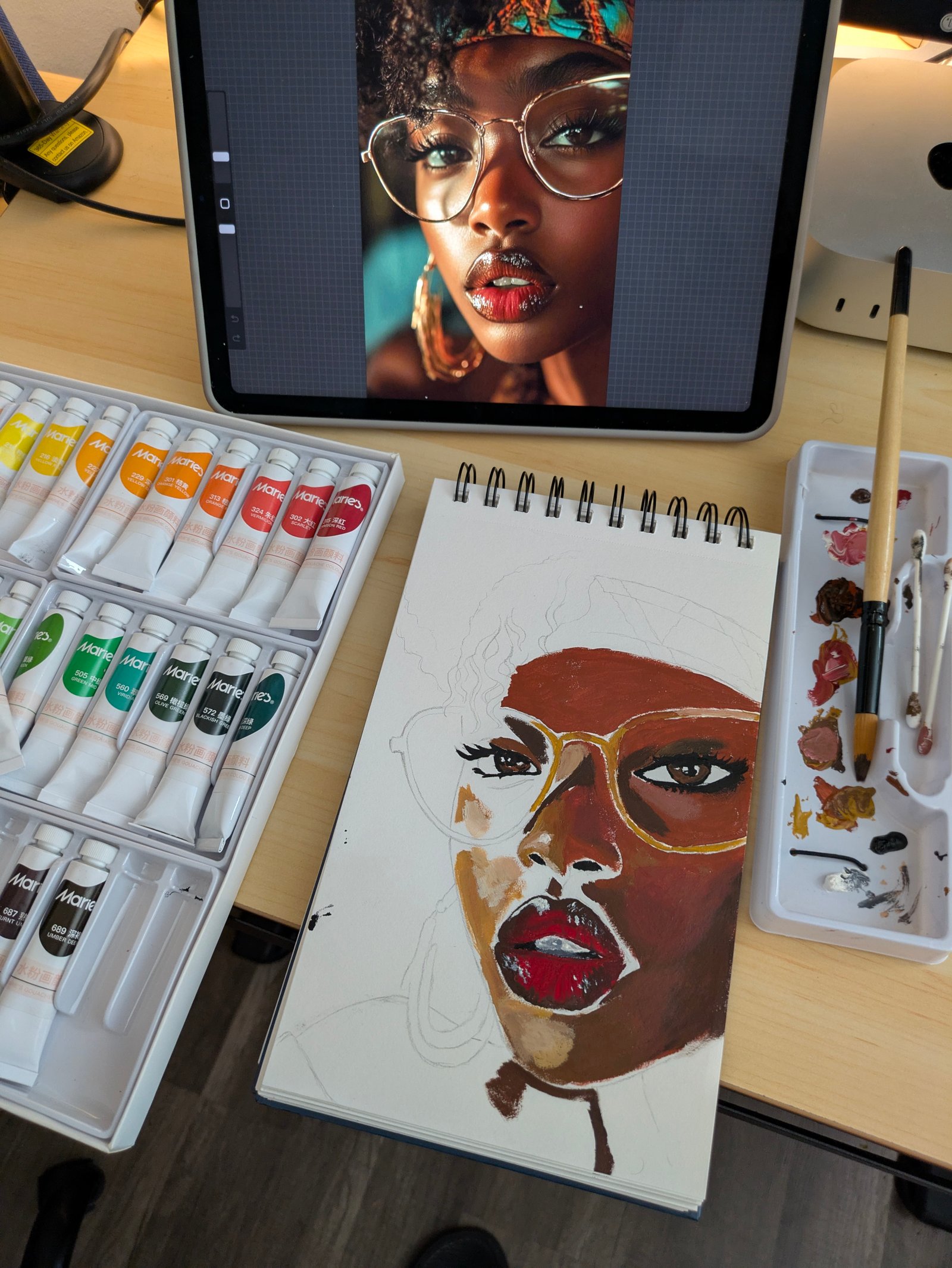 Trying gouache