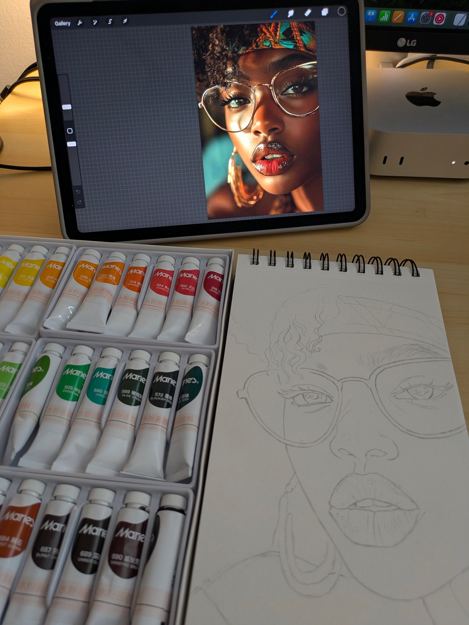 Trying gouache — view 2